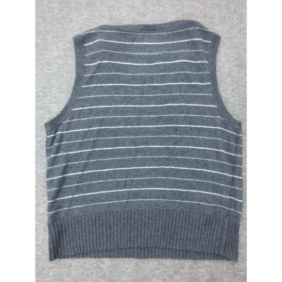 Vintage Y2K American Eagle Sweater Vest Mens Large Wool V Neck Striped Pullover - Picture 7 of 12